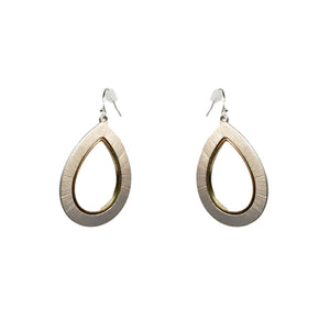 Zoey, Two-Tone Earrings, Silver