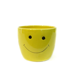 Pot, 4.5in, Yellow Smiley Face