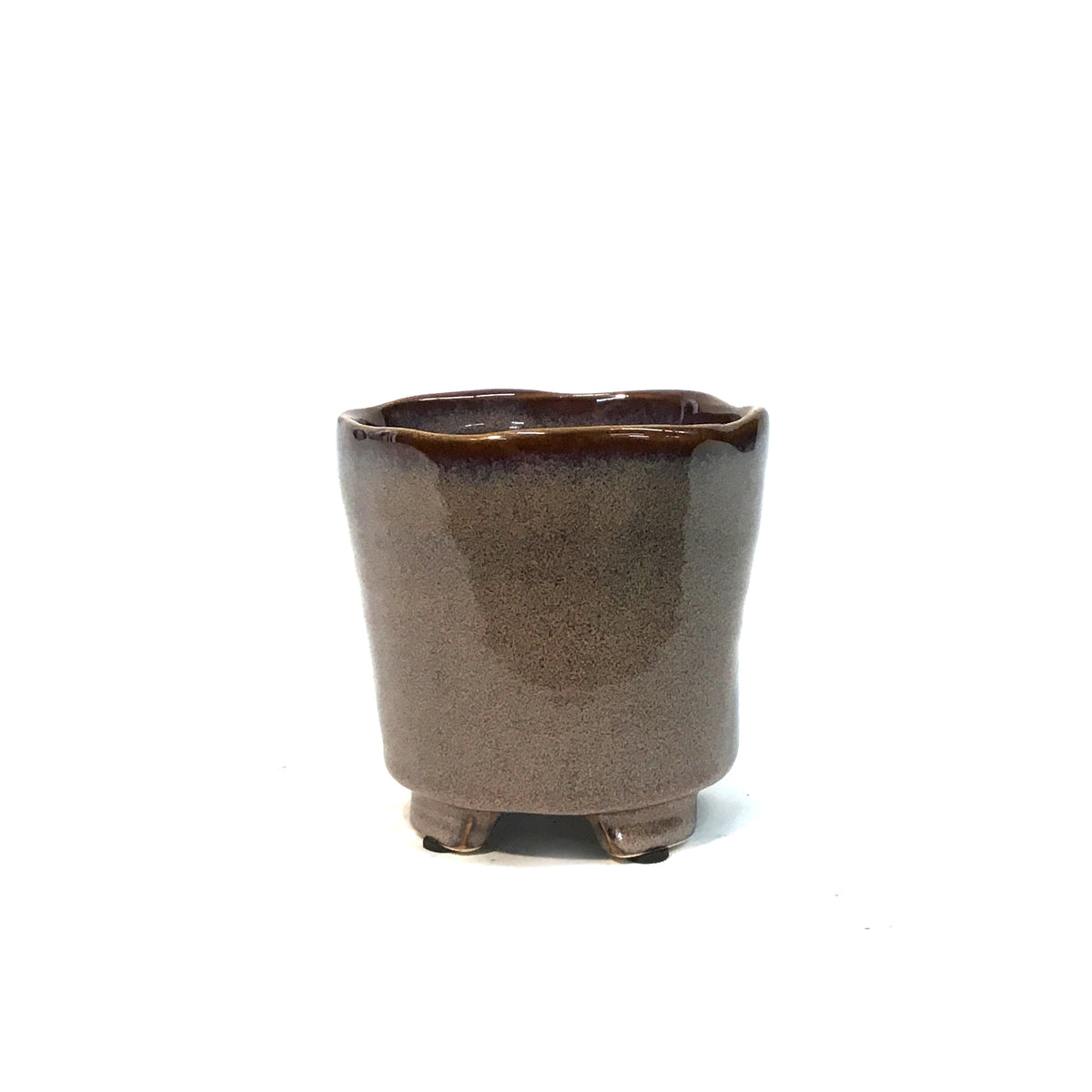 Pot, 4in, Earthware, Chocolate