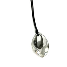 Load image into Gallery viewer, Necklace, Double Twist, Oval Pendant, Black Cord
