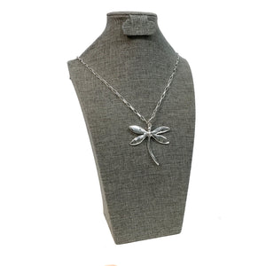 Necklace, Dragonfly Pendant, Silver