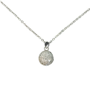 Necklace, Trina, 6MM Round, Silver