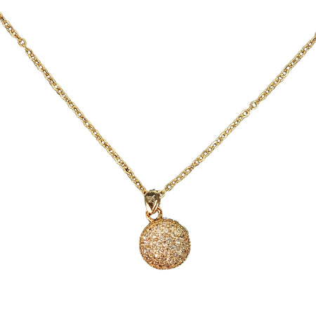 Necklace, Trina, 6MM Round, Gold