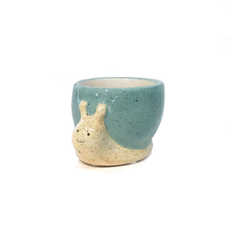 Pot, 2in, Ceramic, Snail