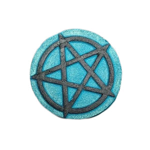 Bath Bomb, Blue and Black Pentagram