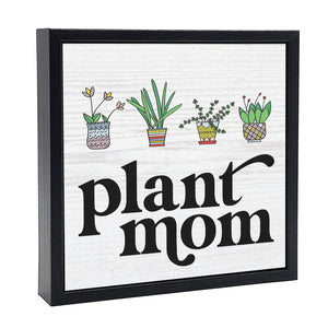 Wood Block Shelf Decor, Plant Mom