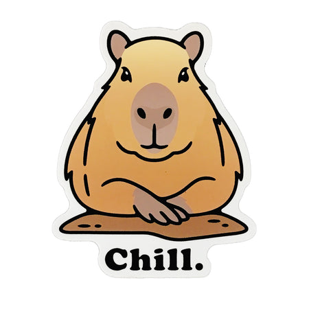 Chill Capybara Sticker, 3in