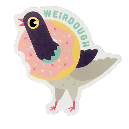 Weirdough Donut Pigeon Sticker, 3in