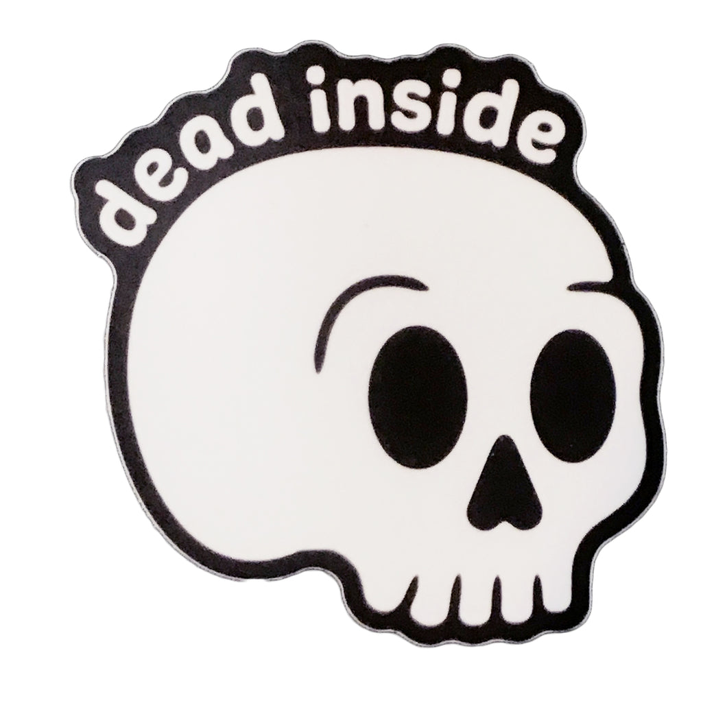 Dead Inside Skull Sticker, 3in