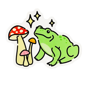 Mushroom Frog  Sticker, 3in