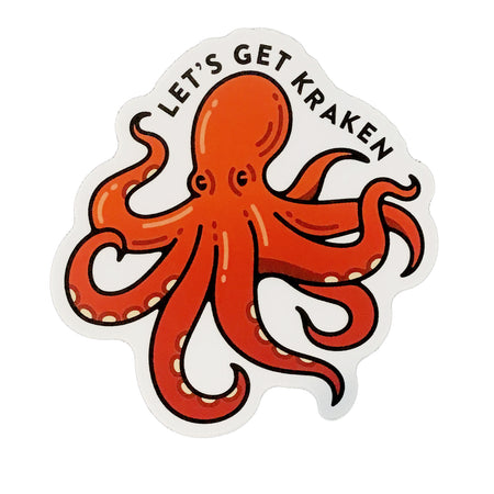 Let's Get Kraken Octopus Sticker, 3in