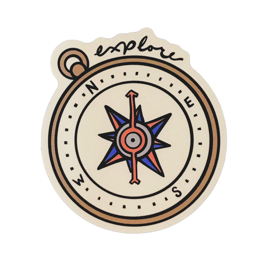 Explore Compass Sticker, 3in