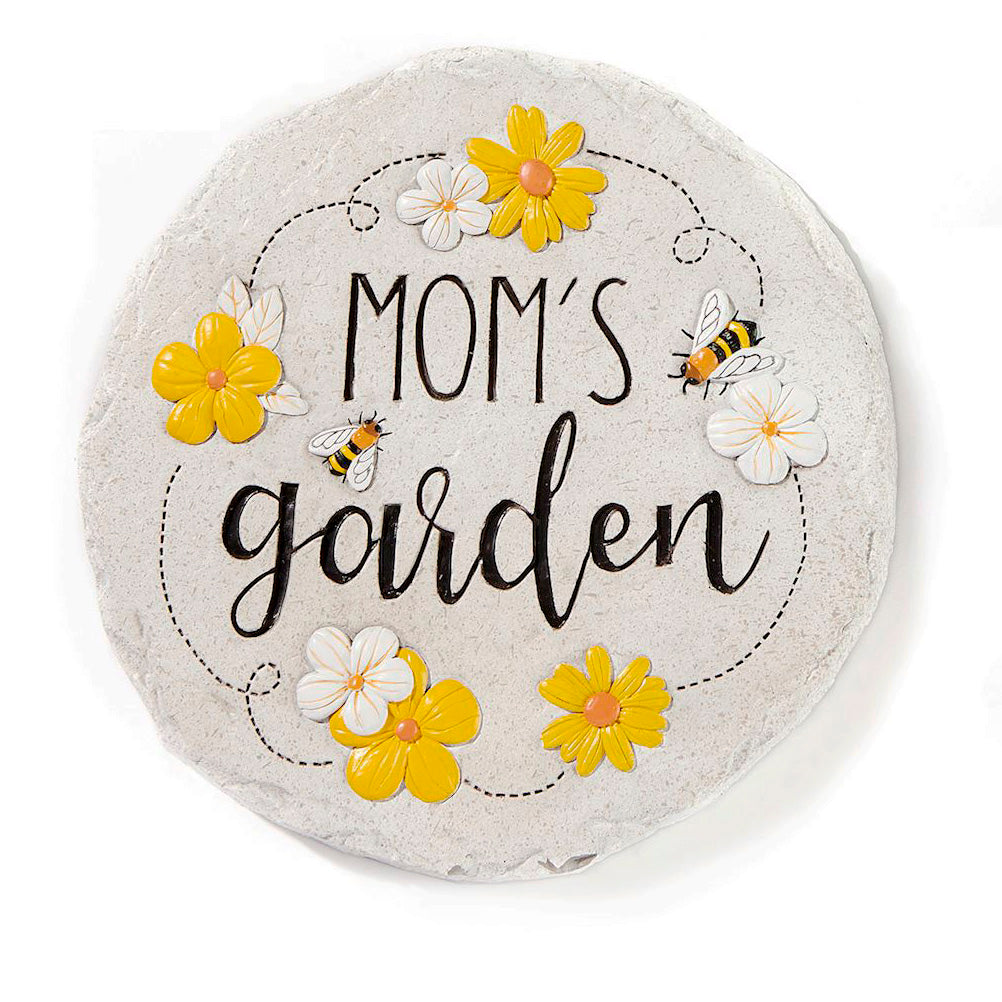 Mom's Garden Bees Stepping Stone, 9.75in