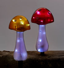 Load image into Gallery viewer, Solar Mushroom Garden Stake, 12.25in
