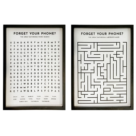 Bathroom Decor, Wall Art 2 Styles