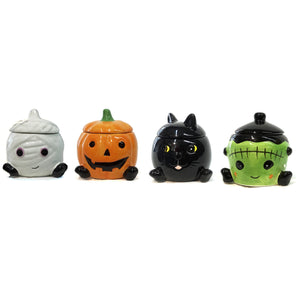 Ceramic Hallooweeb Jar, 4 Assorted