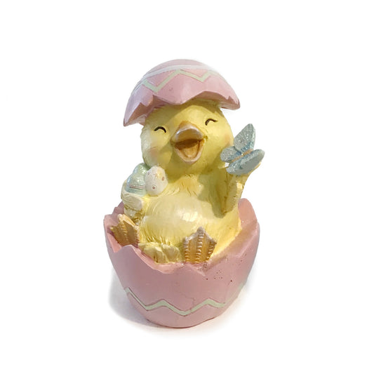 Polystone Chick, Duck, Bunny in Egg