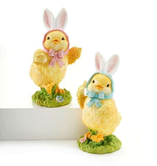Chick w/Bunny Ears Figurine 2 Assortments