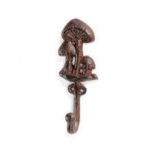 Load image into Gallery viewer, Cast Iron Mushroom Wall Hook, 3 Styles
