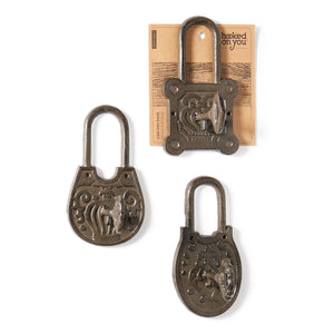 Cast Iron Brown Lock Wall Hook, 3 Styles