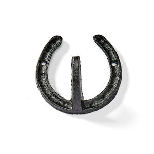 Cast Iron Horse Shoe Wall Hook, 3 Styles