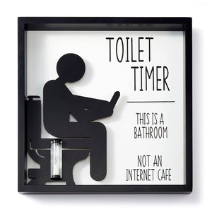 Toilet Timer Wall Decor w/Sand Hourglass