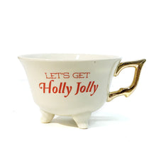 Load image into Gallery viewer, ROUND 6OZ. STONEWARE FOOTED TEACUP w/ HOLI
