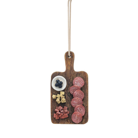 RESIN CHARCUTERIE BOARD ORNAMENT, MULTI COLOR