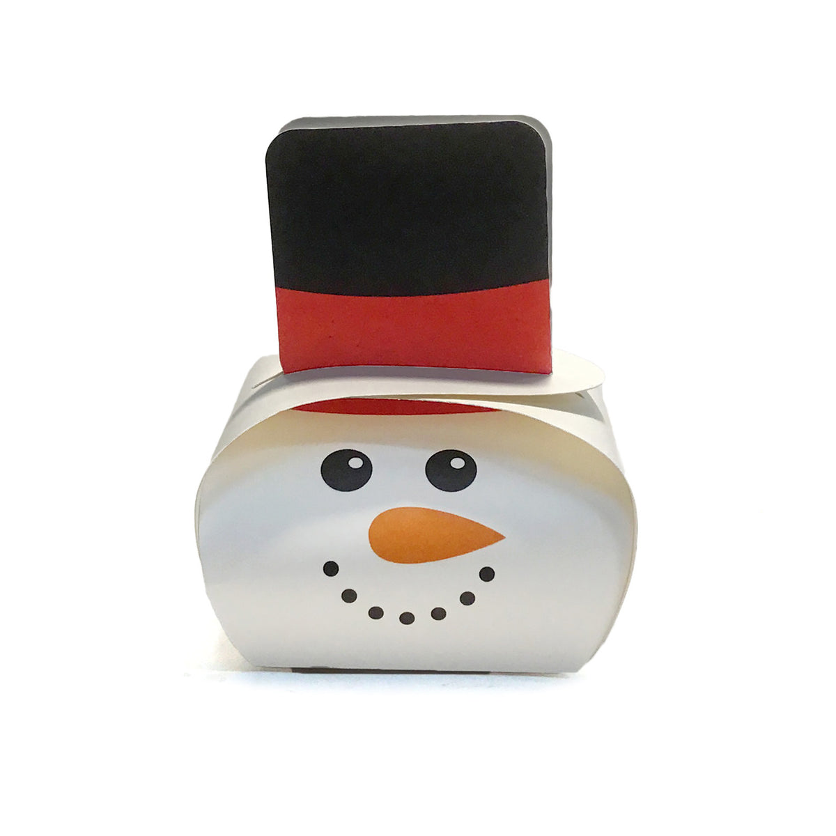 Recycled Paper Snowman Folding Gift Box