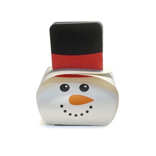 Recycled Paper Snowman Folding Gift Box