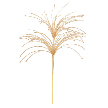 26" H Metal & Glass beaded Spray; Gold Finish