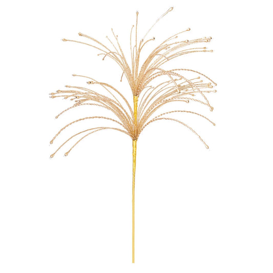 26" H Metal & Glass beaded Spray; Gold Finish