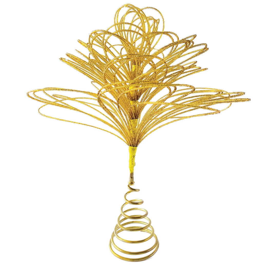 Metal & Glass Beaded Gold Tree Toppeer