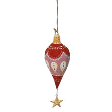 Load image into Gallery viewer, Ornament, Hand-Painted Paper Mache Star/Tear
