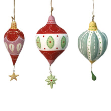 Load image into Gallery viewer, Ornament, Hand-Painted Paper Mache Star/Tear
