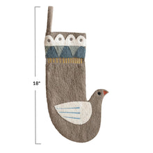 Load image into Gallery viewer, Stocking, Wool Felt Dove Shaped
