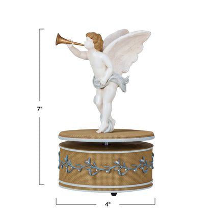 Wind up Cherub Music Box
