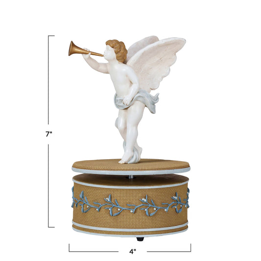 Wind up Cherub Music Box