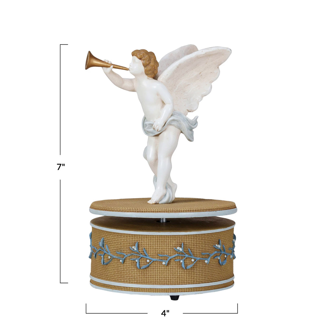 Wind up Cherub Music Box