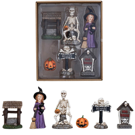 Boxed Set of 6 of Halloween Figures