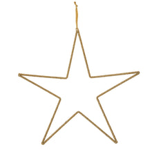 Load image into Gallery viewer, Hanging Metal, Glass Bead Star w/Cotton and Velvet
