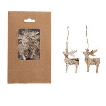 Load image into Gallery viewer, Ornament,Birch Bark Deer Shaped
