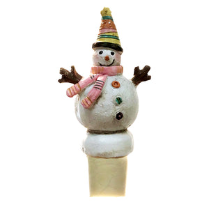 Resin Snowman Bottle Stopper;Multicolor