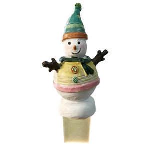 Resin Snowman Bottle Stopper;Multicolor