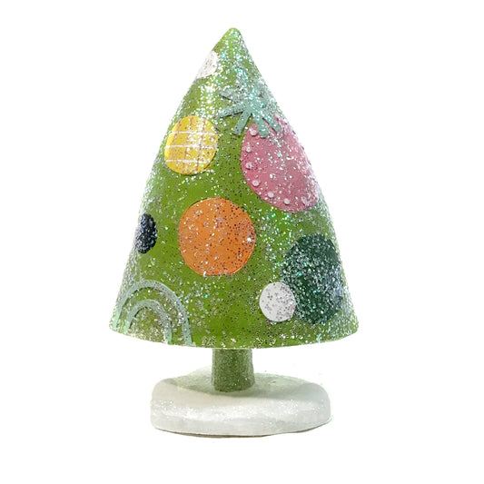 Resin Xmas Tree w/ Dots; Multicolored