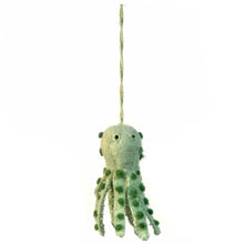 Load image into Gallery viewer, Ornament, Wool Felt, Beaded Octopus; 3 Colors
