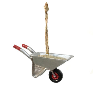 Ornament, Resin Wheelbarrow; Multi Color