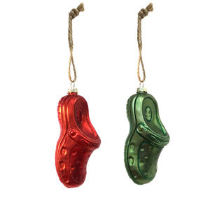 Ornament, Glass, Multi Colored Clog