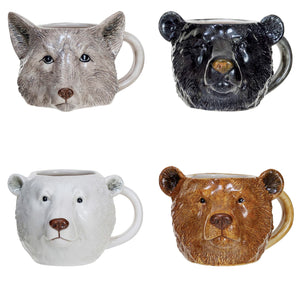 Mug; Animal Shaped Heads; 4 Styles