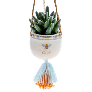 Hanging Faux Succulent Planter,  6 Asst